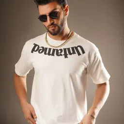 Untamed Clothing Men Typography Drop-Shoulder Sleeves T-shirt-image-53