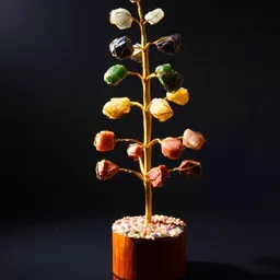 Natural Raw Seven Chakra Healing Crystal Tree Decorative Showpiece - 25 cm-image-28