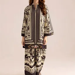 Modestouze Attires Printed Mandarin Collar Tunic & Trousers Co-Ords-picture-28
