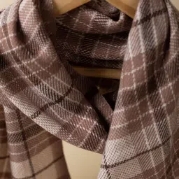 KUSVAA Unisex Checked Merino Wool Mufflers image 2