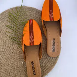 Indopadukam Women Printed Ethnic Mojaris Flats-picture-20