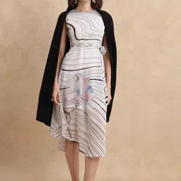 RAREISM Floral Print Fit & Flare Midi Dress-image-15