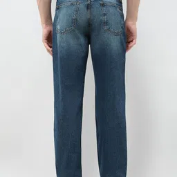 U.S. Polo Assn. Denim Co. Men Relaxed Fit Mid-Rise Mildly Distressed Light Fade Jeans image 4