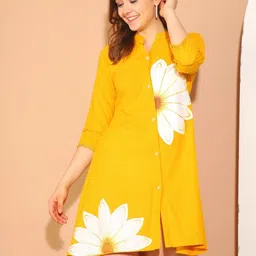 KALINI Floral Print A-Line Dress-image-62