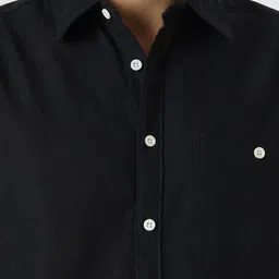 JOHN WATSON Men Classic Solid Spread Collar Cotton Shirt image 3