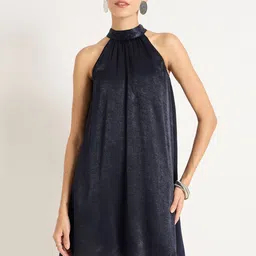 FEMMELLA Halter Neck Tie Up Detail A-Line Dress-picture-15