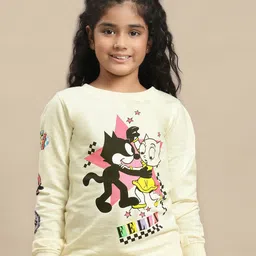 Kids Ville Girls Printed Relaxed Fit Tshirts image 1