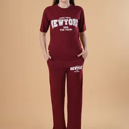 Dreambe Women Printed Pure Cotton Night suit-picture-33