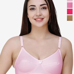 College Girl Women Pack Of 4 Full Coverage Cotton Everyday Bra-picture-16