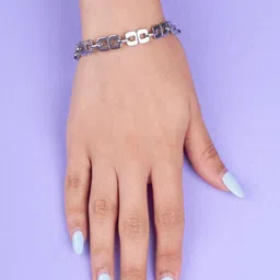 SALTY Stainless Steel Geometric Link Bracelet-picture-14