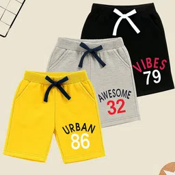 YK Boys Pack Of 3 Multicolored Printed Cotton Shorts-picture-31