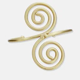 anouk Dressberry Gold-Plated Wavy-Spiral Shaped Adjustable Cuff Bracelet image 4