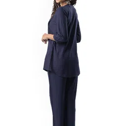 Moda Rapido Mandarin Collar Pintucks Tunic With Trouser image 4