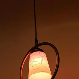 SOMIL Printed Glass Cylinder Ceiling Lamps image 2