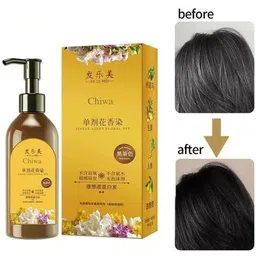 CHIWA Single Agent Floral Grey Coverage Hair Dye - 100 ml Each - Dark Brown image 2