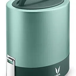 vaya tyffyn Lyte 1000 ml Green Polished Stainless Steel Tiffin Box without BagMat 3 Containers Lunch Box image 3