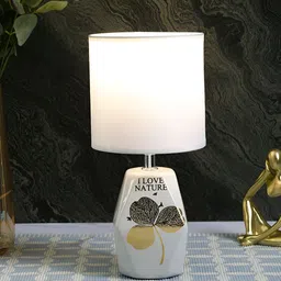 TAYHAA White Ceramic Cylindrical Shaped Table Lamp-picture-25