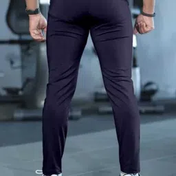 vbok Pack of 3 Men Solid Black, Blue, Grey Track Pants image 4