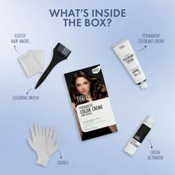 thriveco Permanent Color Creme | No Ammonia | No PPD | Powered by HYAPLEX™ , Dark Brown , Dark Brown image 4