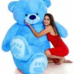 msy Teddy bear Wonderfull Stuffed Soft Teddy Bear 4 Feet Blue color (121 cm) - 122 cm-picture-27