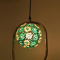 SOMIL Printed Glass Cylinder Ceiling Lamps image 2