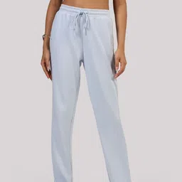 Blissclub Women Relaxed Straight Leg Straight Fit High-Rise Trousers-image-20