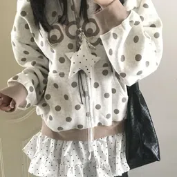 StyleCast x Revolte Graphic Printed Hooded Cotton Front-Open Sweatshirt image 2