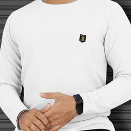vebnor Men Solid Round Neck Polyester White T-Shirt-picture-21