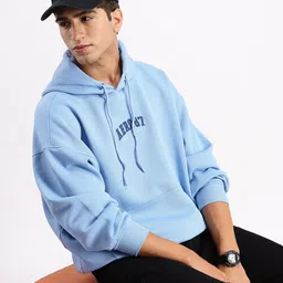 Aeropostale Brand Logo Applique Hooded Sweatshirt-image-42