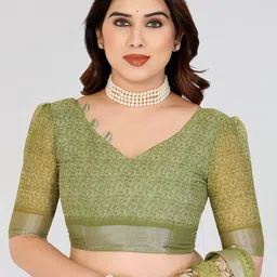 Moda Rapido Floral Printed Saree With Blouse Piece image 5