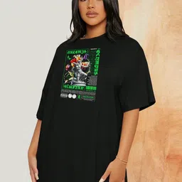 SZN Women Printed Drop-Shoulder Sleeves Applique T-shirt-picture-36