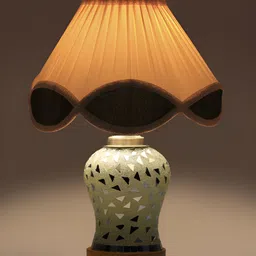 Aura White & Black Frustum Shaped Wooden Table Lamp image 4