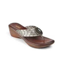 PEPPER Women Textured Leather Wedge Heels Sandals-picture-15