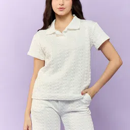 Outzidr Textured Polo Collar T-Shirt & Shorts-picture-46