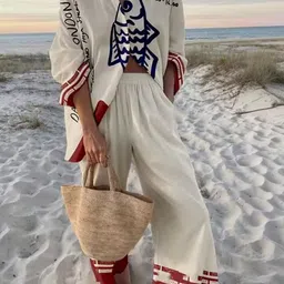 MONRSH Printed Shirt Collar Shirt & Trousers Co-Ords Set image 1