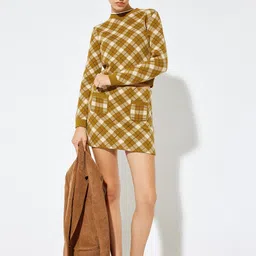 Koton Women Checked Round Neck Pullover image 4