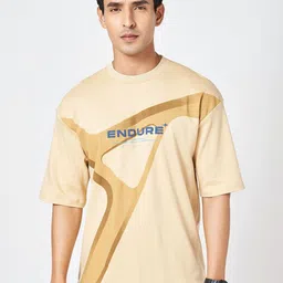 SF JEANS by Pantaloons Men Typography Printed Round Neck Cotton Oversized T-shirt-picture-36
