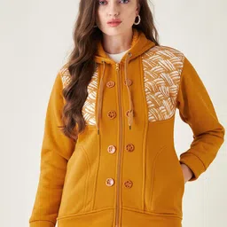 PIVL Women Abstract Printed Windcheater Hooded Jacket-picture-34