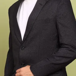 fubar Men Solid Single Breasted Formal Blazer image 4