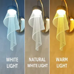 POWERLAM Gold-Toned Textured Abstract Shaped LED Wall Lamp image 3