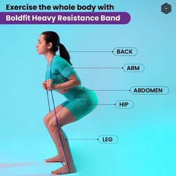 boldfit Heavy Resistance Band For Exercise & Stretching Resistance Tube For Men & Women Resistance Band image 3