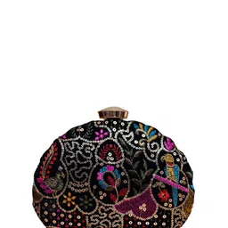 ARTKLIM Embroidered Sequinned Box Clutch image 3