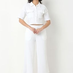 Smarty Pants Self Design Shirt Collar Neck Shirt With Trousers Co-Ords-picture-21