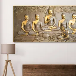 nestroots Beige & Gold-Toned 1 Piece Canvas Other Wall Paintings-image-48