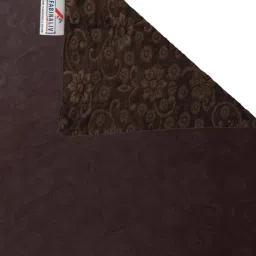 FABINALIV Coffee Floral Woollen Embossed King Size Double Bedsheet With 2 Pillow Covers image 5