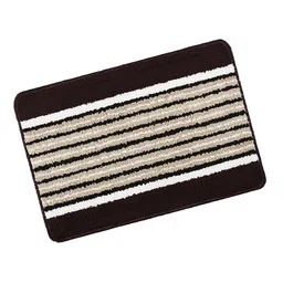 Kuber Industries 4 Pcs Brown & Black Anti-Skid Door Mats image 4