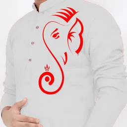 rainbow cloths Men Solid Pure Cotton Straight Kurta image 3