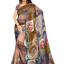 SHIVAM FABRICS Poly Georgette Saree image 1