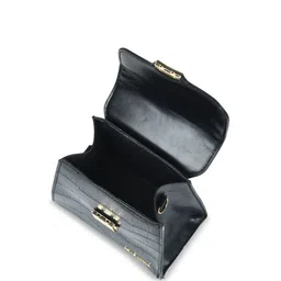 PELLE LUXUR Women Textured Structured Sling Bag image 2