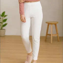 Dollar Missy Women Stretchable Relaxed Straight Fit Trousers-image-58